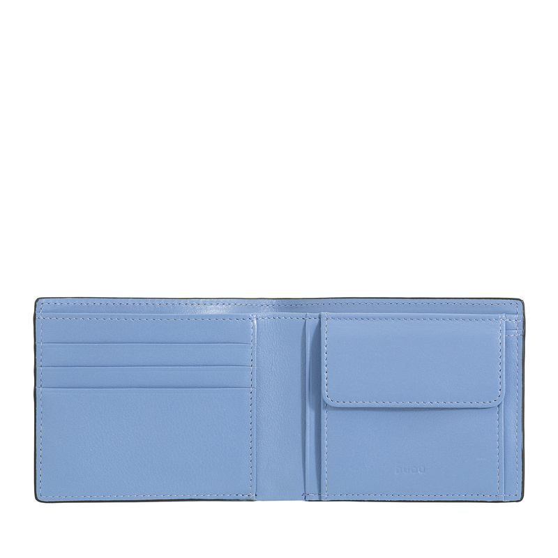 DUDU męski portfel skóra naturalna składany kompaktowy elegancki