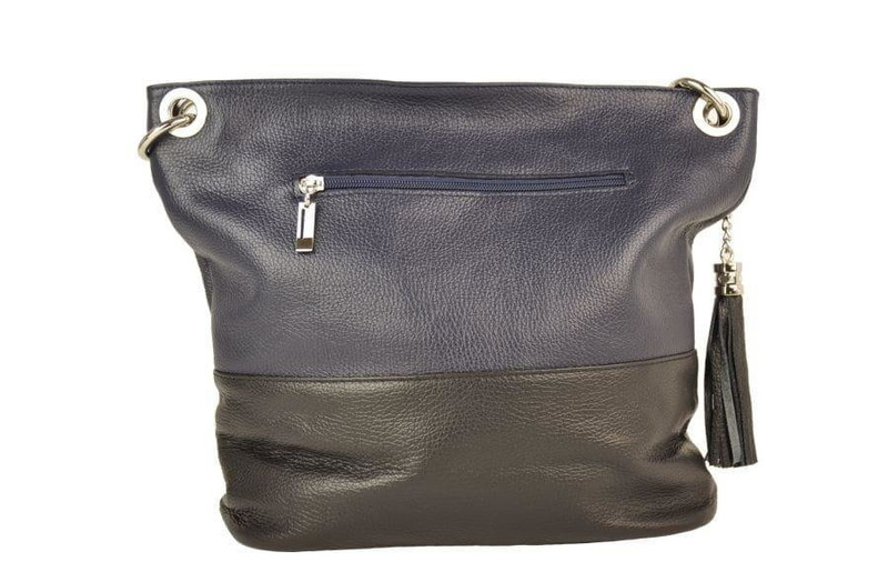 Skórzana torebka worek Barberinis - Szara