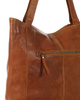 Miękka torba typu shopper skórzana na ramię - MARCO MAZZINI - brąz camel