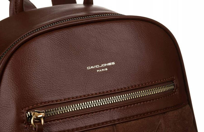 Pikowany plecak damski ze skóry ekologicznej - David Jones