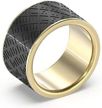 Biżuteria GUESS JUMR03226JWYG. Pierścionek, Kolor czarny. Mężczyzna.