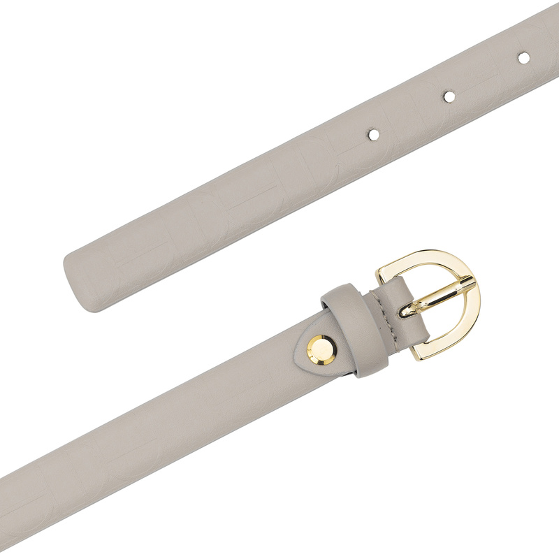 DUDU Damski skórzany pasek Skinny Waist Belt, Made in Italy, H 20mm, do sukienek, spodni jeansowych, ze złotą klamrą