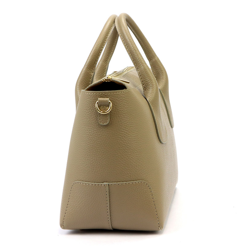 Luka Skórzany damski pojemny kuferek do ręki torebka na ramię z paskiem