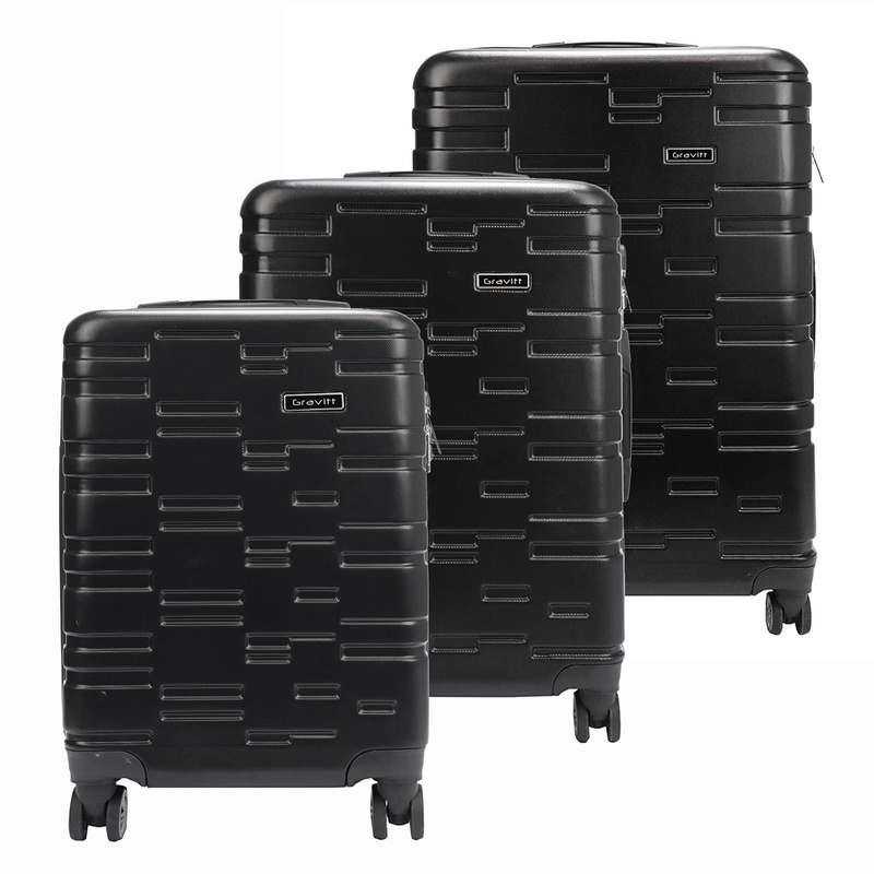 Gravitt zestaw 3 walizek podróżnych na kółkach materiał ABS zamek na kod