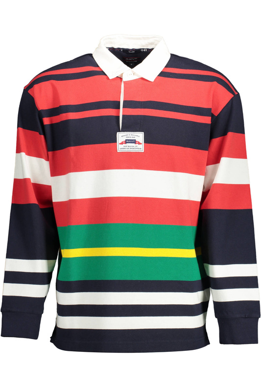 GANT POLO Z DŁUGIM RĘKAWEM MĘSKIE NIEBIESKIE