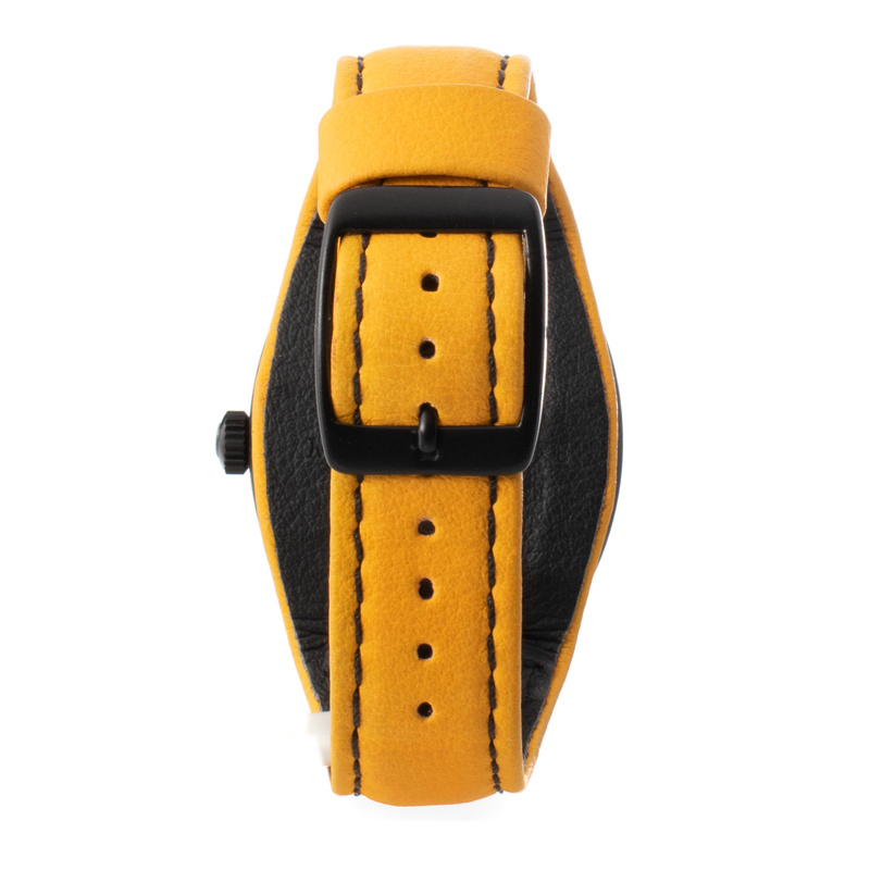 Zegarek MONTRES DE LUXE 09BK-2502. Kwarcowy, Kolor pomarańczowy. Unisex.