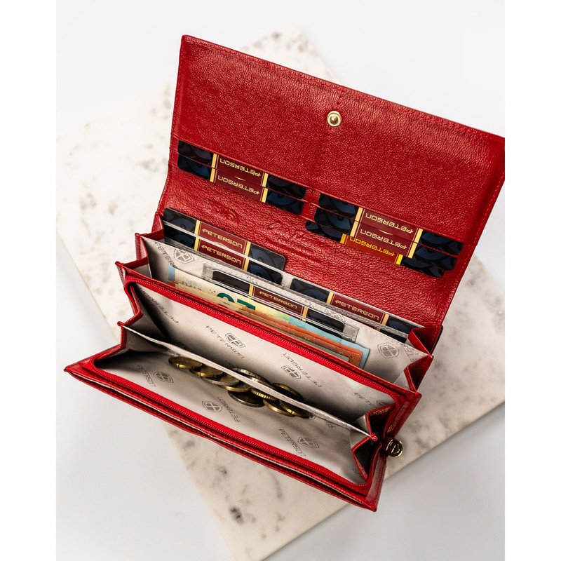 Skórzany damski portfel Peterson PTN BC-42100