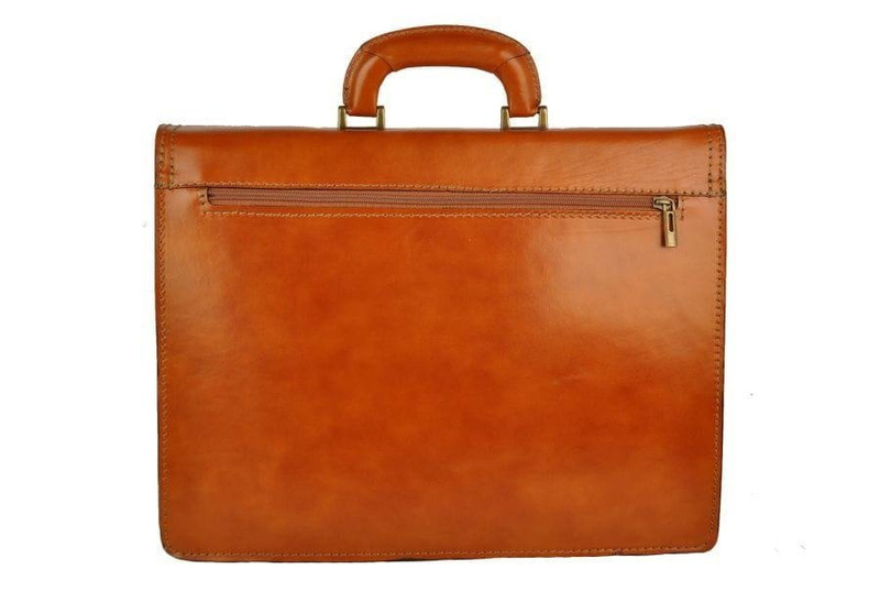 Aktówka męska skórzana - Barberini's - Brązowa