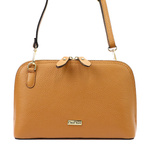 Kobieca zapinana skórzana listonoszka torebka przez ramię MiaMore