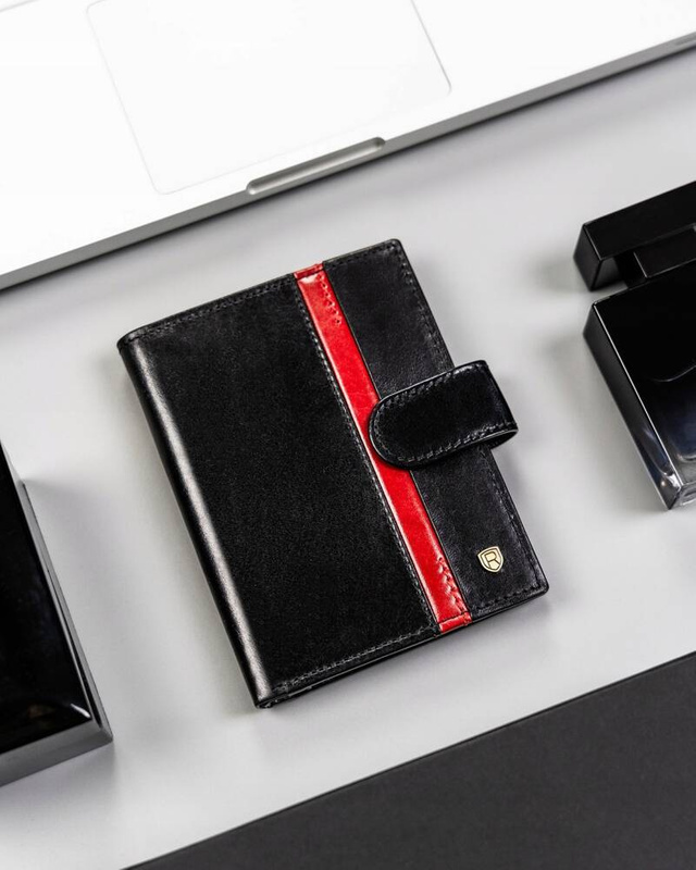 Stylowy Duży męski skórzany portfel z RFID Rovicky
