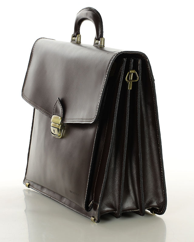 Teczka męska ciemny brąz LORENZ