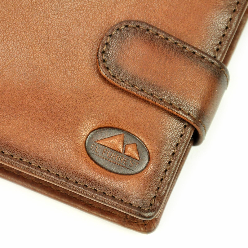 EL FORREST męski portfel skóra naturalna rozbudowany ochrona RFID