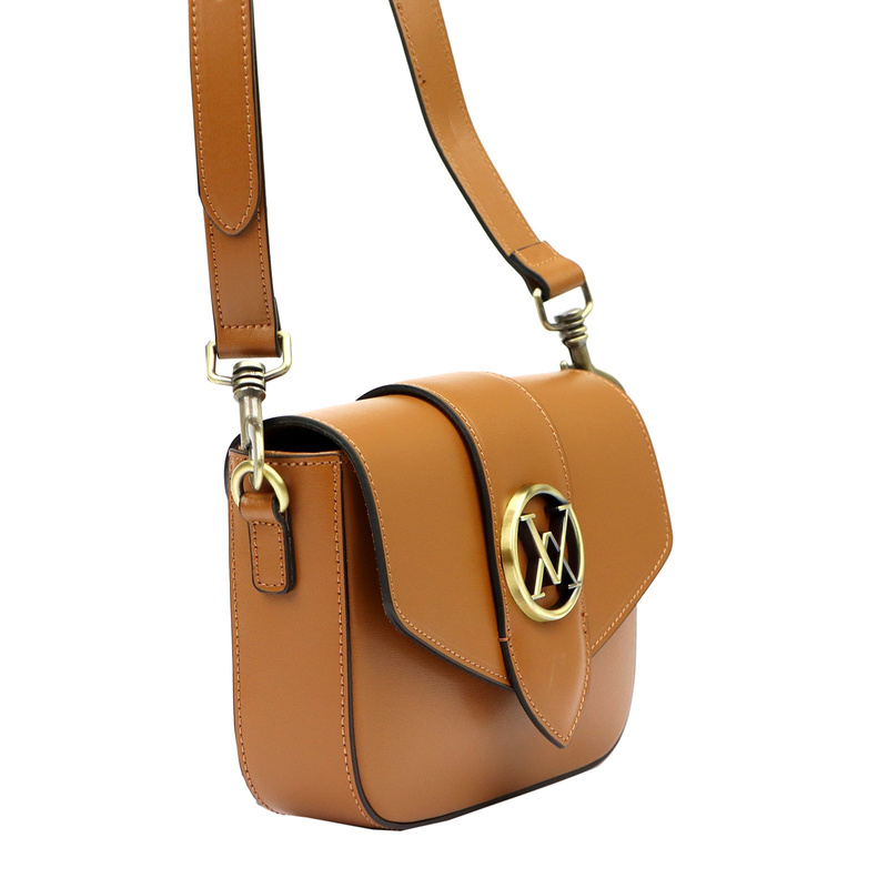 Luka damska listonoszka skóra naturalna torebka przez ramię z klapą