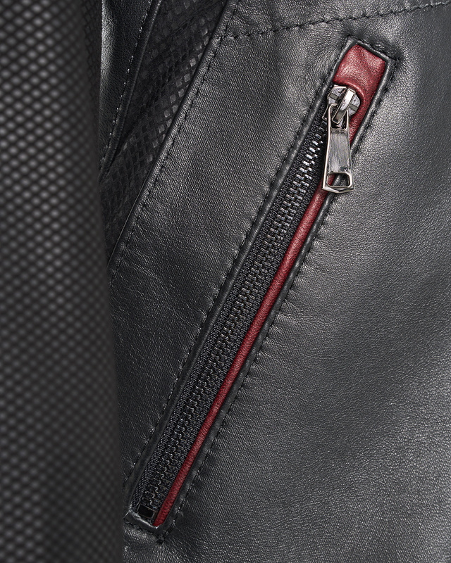 Bukowski męska kurtka skórzana pilotka dekolt stójka zapinana na suwak