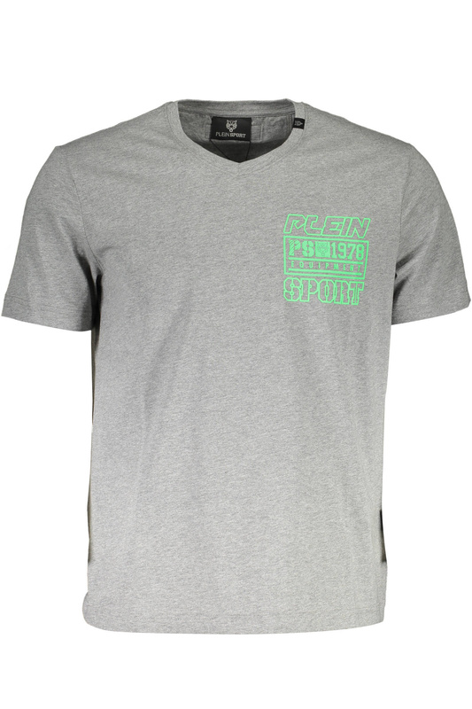 T-SHIRT M�SKI Z KR�TKIM R�KAWEM PLEIN SPORT SZARY