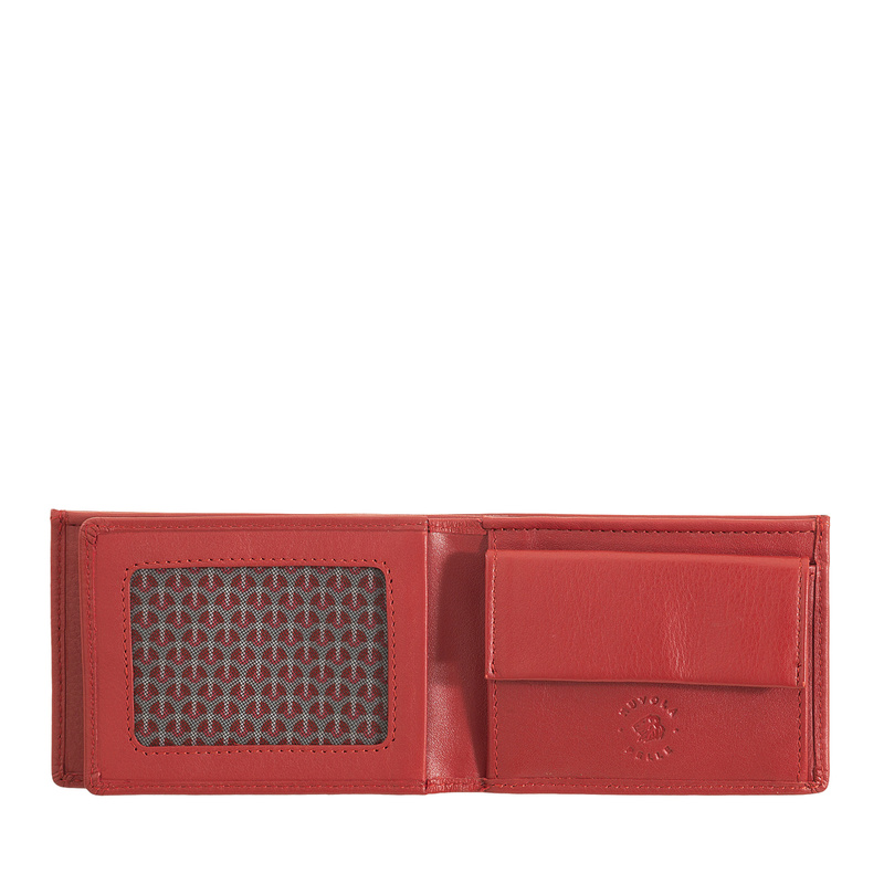 DuDu męski portfel skóra naturalna poziomy składany kompaktowy