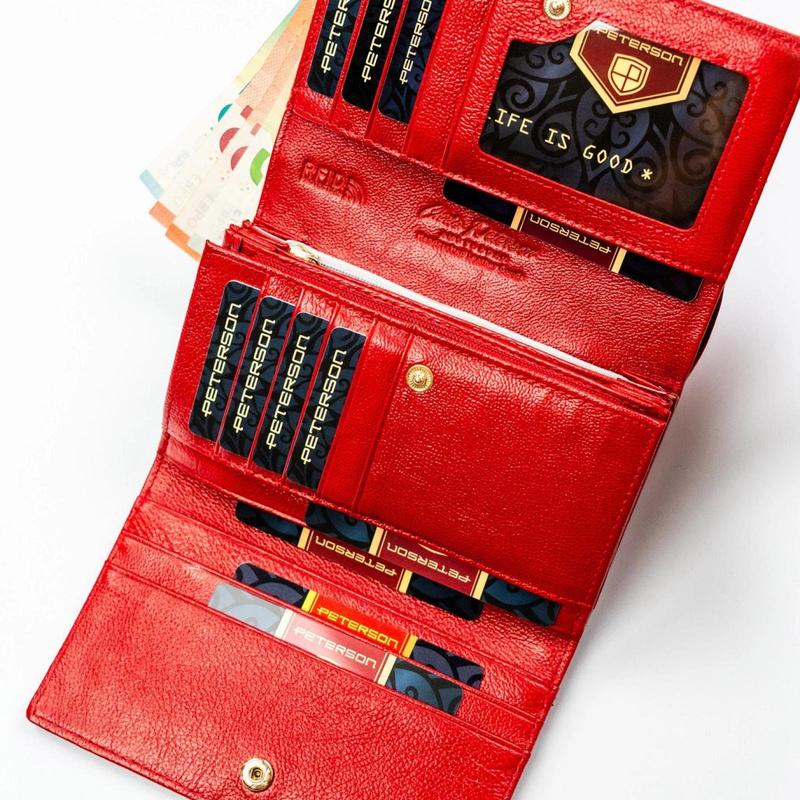 Skórzany damski portfel Peterson PTN PS112-MLF