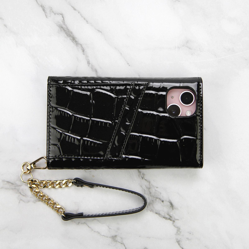 MiaMore etui na telefon Iphone 11 case skóra naturalna lakierowana pasek