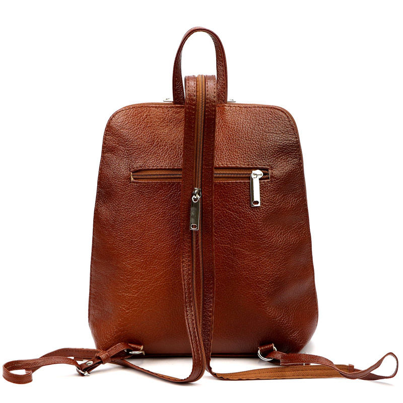 Stylowy Praktyczny Damski plecak-torebka skórzana z kieszeniami Voyager