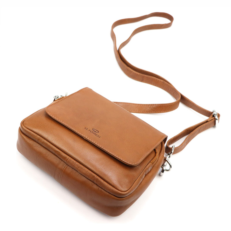 El Forrest damska listonosza skórzana torebka przez ramię z kieszeniami