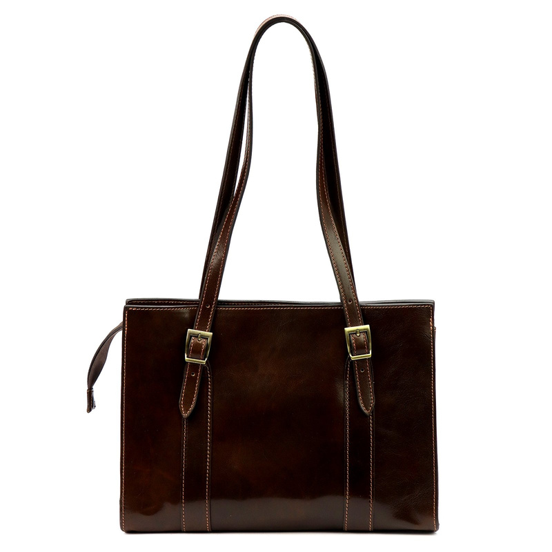 Damska elegancka dwukomorowa shopperbag na ramię z przegrodą Florence