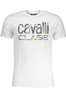 T-SHIRT M�SKI Z KR�TKIM R�KAWEM KLASY CAVALLI BIA�Y