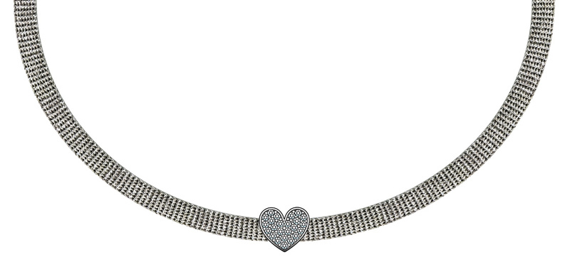 Biżuteria GUESS UBN28009. Naszyjnik, Kolor srebrny. Kobieta.