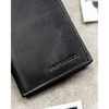 Pionowy, czarny portfel męski ze skóry naturalnej wyposażony w system RFID - Peterson