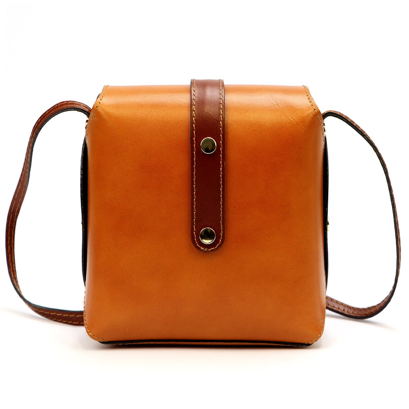 Gregorio damska listonoszka skora naturalna torebka z klapą na ramię