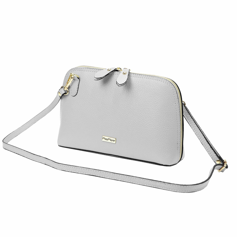 Kobieca zapinana skórzana listonoszka torebka przez ramię MiaMore