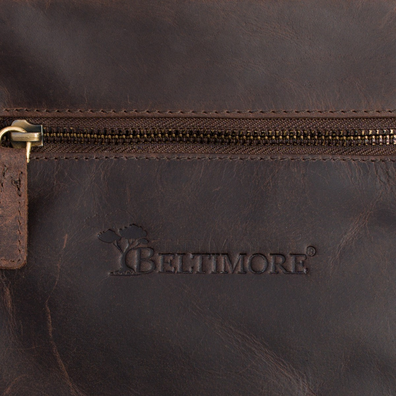 Plecak skórzany saszetka przez ramię crossbody modna 2-komorowa Beltimore N25