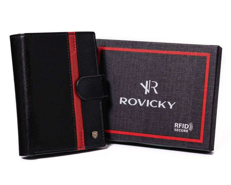 Skórzany męski portfel Rovicky N62L-RVT RFID