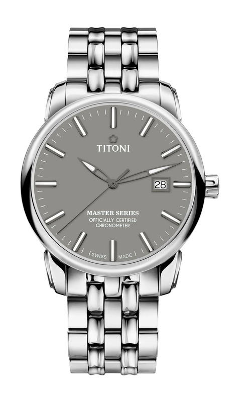 Zegarek TITONI 83188S-678. Automatyczny, Kolor szary. Mężczyzna.