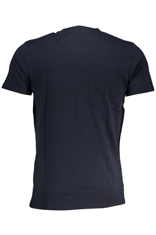 NIEBIESKI T-SHIRT MĘSKI Z KRÓTKIM RĘKAWEM KLASY CAVALLI