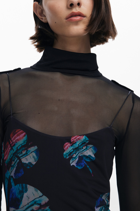 D�UGA CZARNA SUKIENKA DAMSKA DESIGUAL