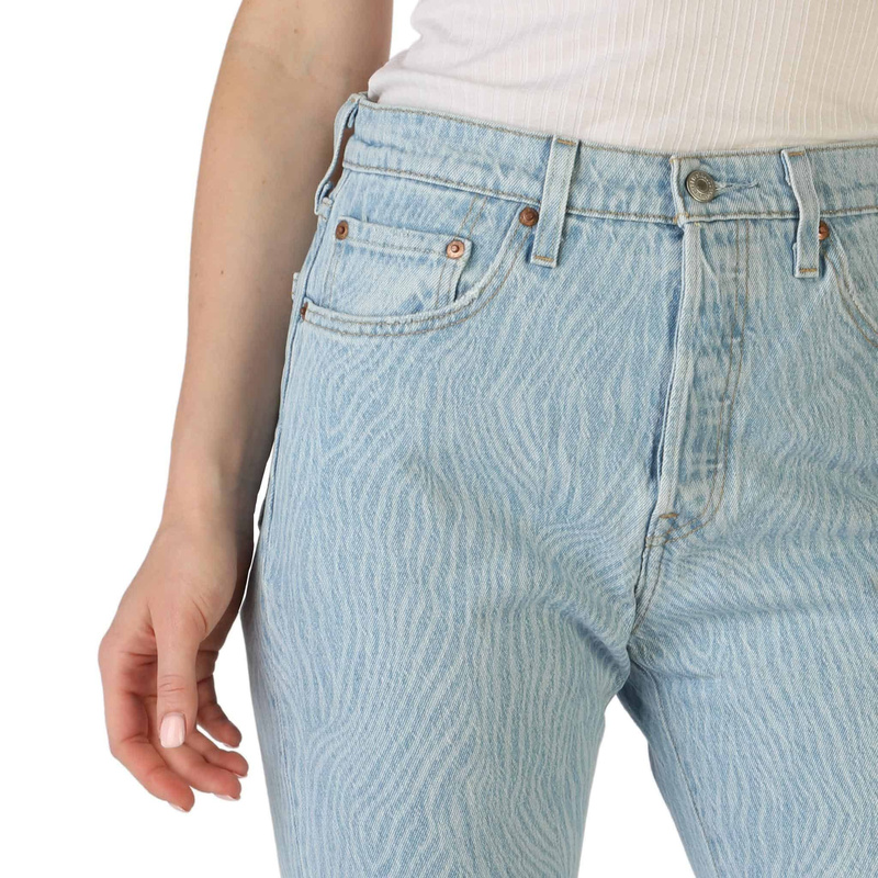 Dżinsy marki Levis model 501_CROP. Kolor Niebieski, Odzież Damskie. sezon: Cały rok
