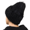 Zimowa czapka damska beanie w czarnym kolorze wykonana z nylonu - Peterson