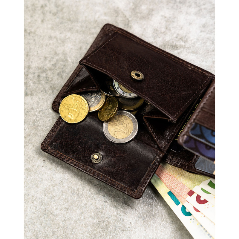 Skórzany męski portfel Peterson PTN RM-22-BUF