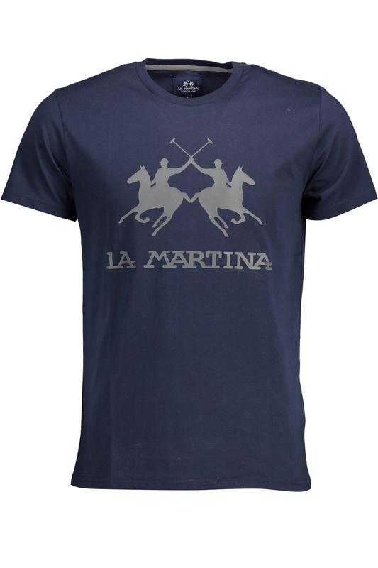NIEBIESKI T-SHIRT Z KRÓTKIM RĘKAWEM LA MARTINA