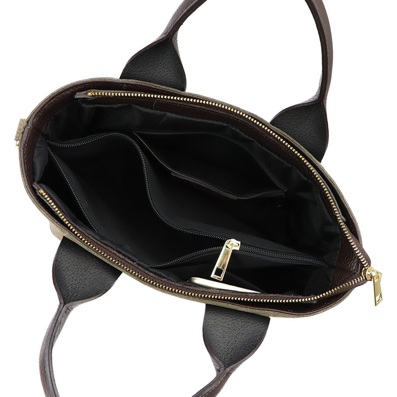 Vera Pelle damska shopperbag skóra naturalna kuferek z organizerem stylowy