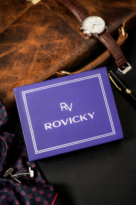 Zgrabny Klasyczny skórzany portfel męski Rovicky
