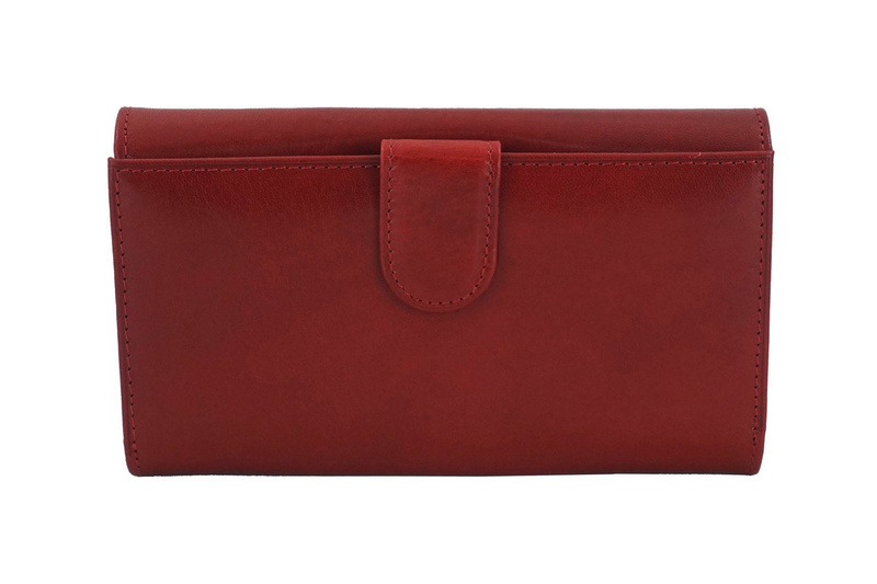 Damski portfel skórzany - Barberini's - Czerwony