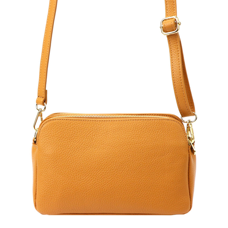 MiaMore Listonoszka Damska Skóra Naturalna Torebka Na Ramię 3 Komory