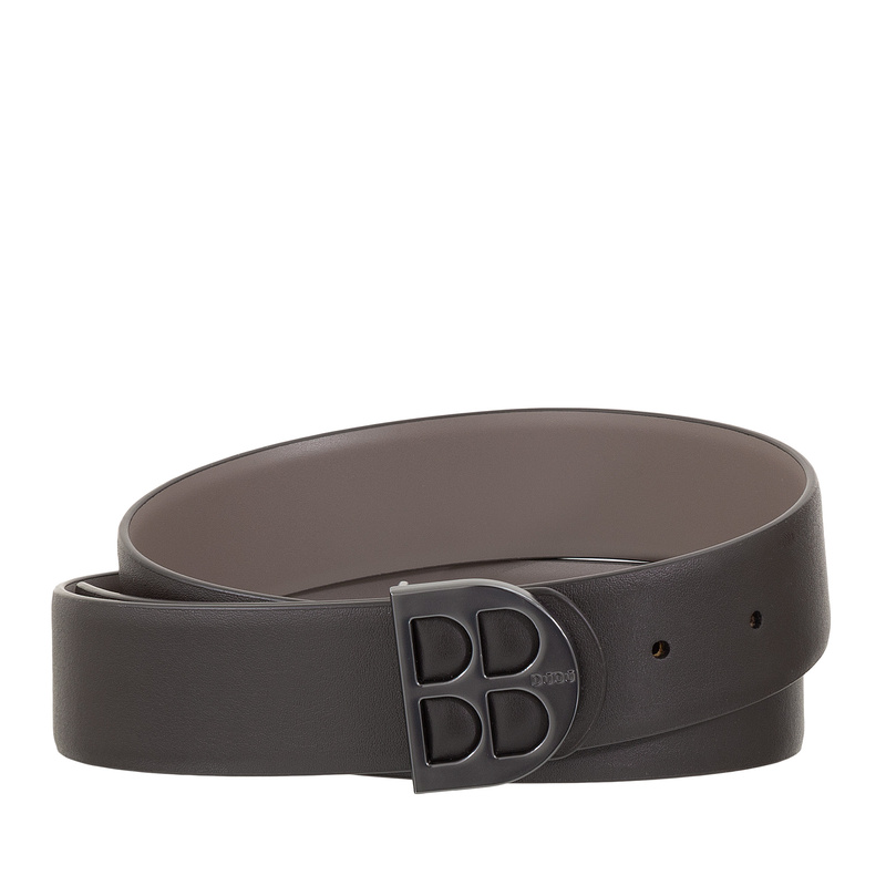 Dwukolorowy męski pasek skórzany DUDU, Made in Italy, Double Face, H 35mm, ze spersonalizowaną klamrą