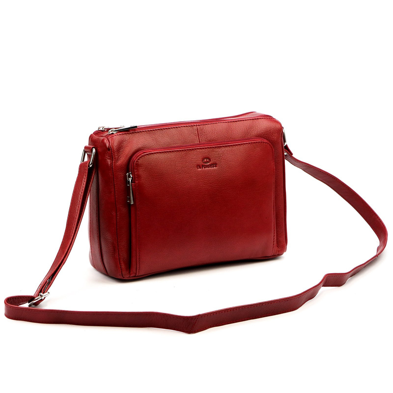 EL FORREST damska listonoszka skóra naturalna torebka na ramię kieszenie