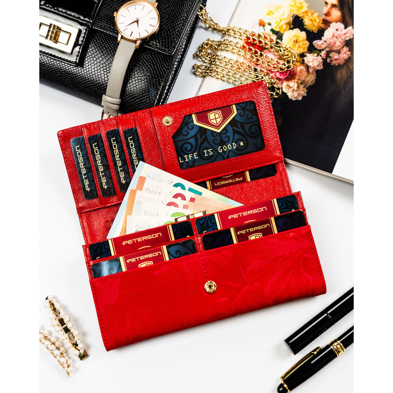 Skórzany damski portfel Peterson PTN PS401-MLF