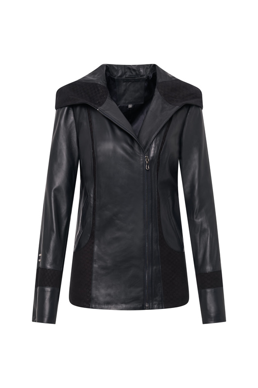 Bukowski Kurtka skórzana damska zapinana na zamek ramoneska