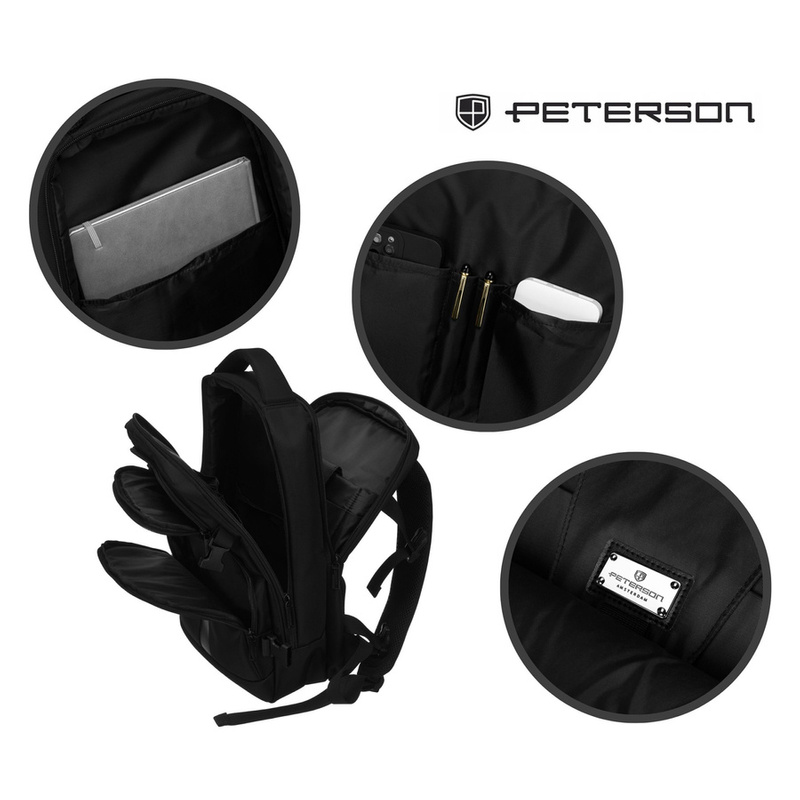 Materiałowy plecak męski Peterson PTN PTY-05