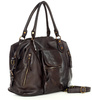 Torba biznesowa bowling retro bag skórzana - MARCO MAZZINI ciemny brąz caffe