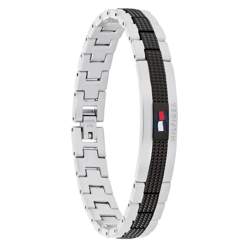 Biżuteria TOMMY HILFIGER 2790643. Bransoletka, Kolor srebrny. Mężczyzna.